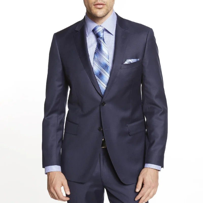 Practical Sweaters New York Man Italian Designer Indigo Blue 2 Piece Suit (available in Slim or Modern fit)