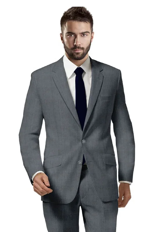 Stylish Outerwear Grey Birds Eye Suit