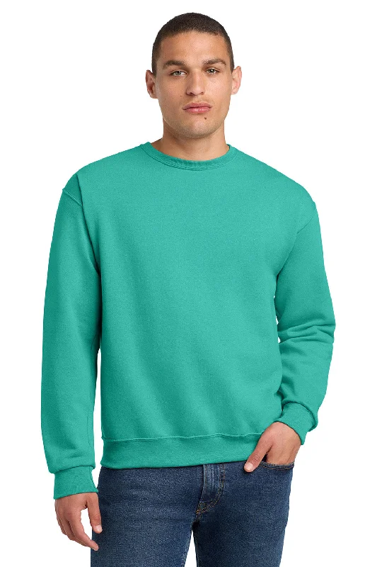 Casual Suits Jerzees Mens NuBlend Fleece Crewneck Sweatshirt - Cool Mint