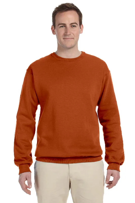 Stylish Accessories Jerzees Mens NuBlend Fleece Crewneck Sweatshirt - Texas Orange