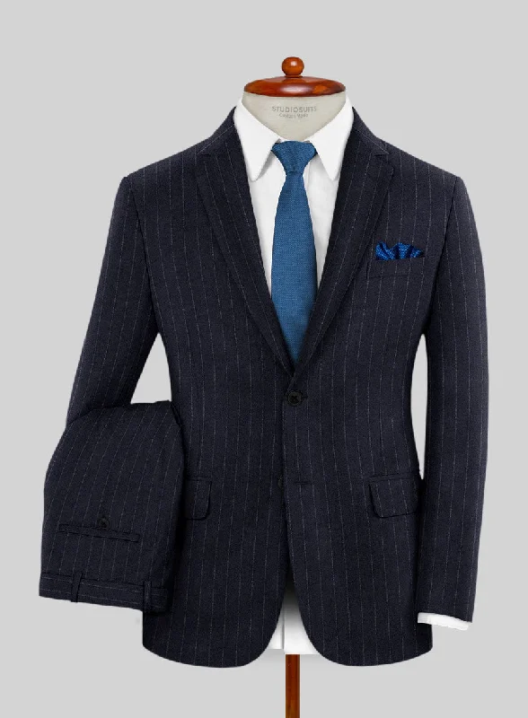 Casual Layers Caccioppoli Carman Navy Blue Wool Suit