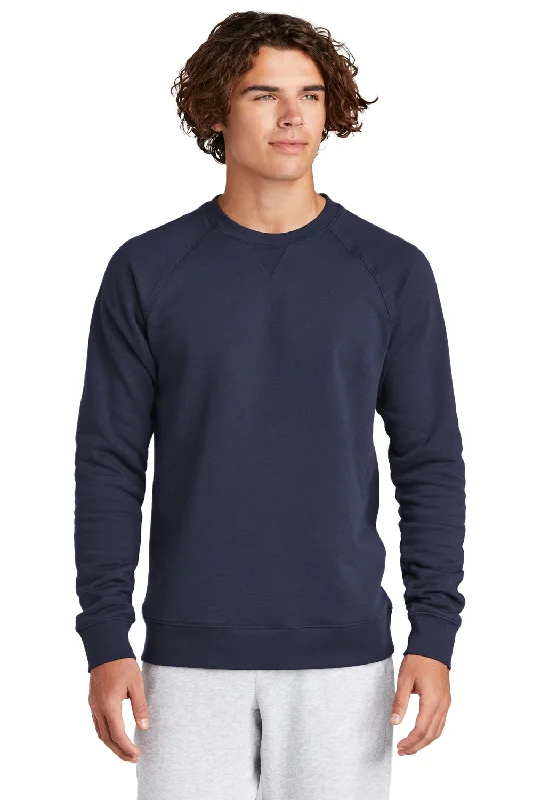 Street Style Pants Sport-Tek Mens Drive Fleece Crewneck Sweatshirt - True Navy Blue