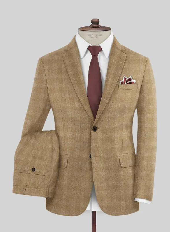 Relaxed Suits Italian Ainero Mocha Wool Suit