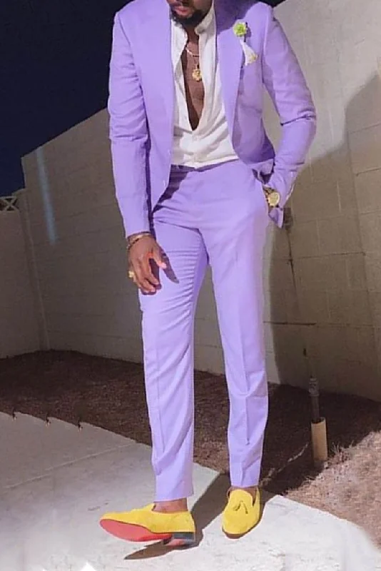 Weekend Wear Men Wedding Two Piece Suit Lavender Stylish Suit Groomsmen Prom Wear Dinner Suit Elegant Suit bespoke Mens