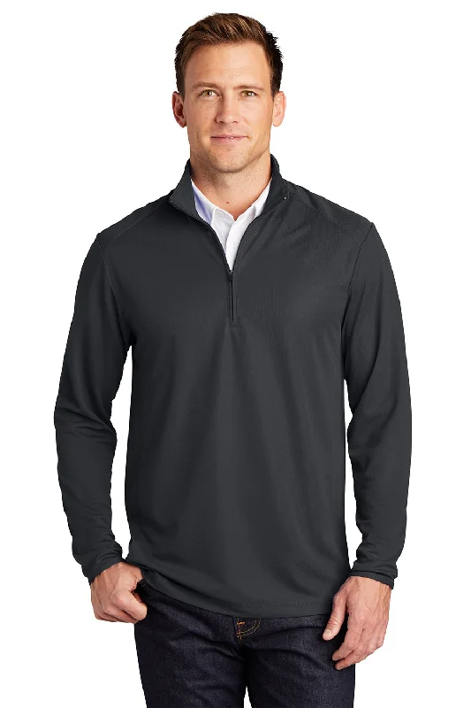 Premium Hoodies Port Authority Mens Moisture Wicking 1/4 Zip Sweatshirt - Battleship Grey