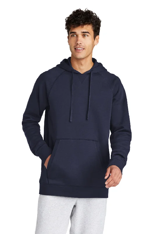 Classic Pants Sport-Tek Mens Drive Fleece Hooded Sweatshirt Hoodie w/ Pouch Pocket - True Navy Blue