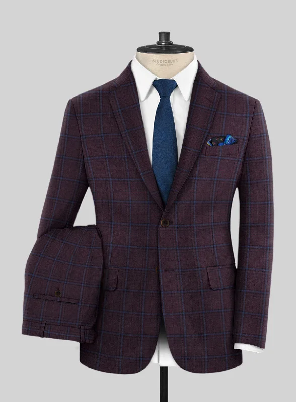 Stylish Accessories Reda Elupi Checks Wool Suit