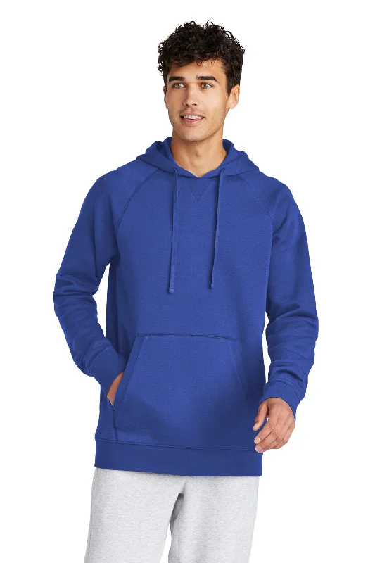 Modern Jackets Sport-Tek Mens Drive Fleece Hooded Sweatshirt Hoodie w/ Pouch Pocket - True Royal Blue