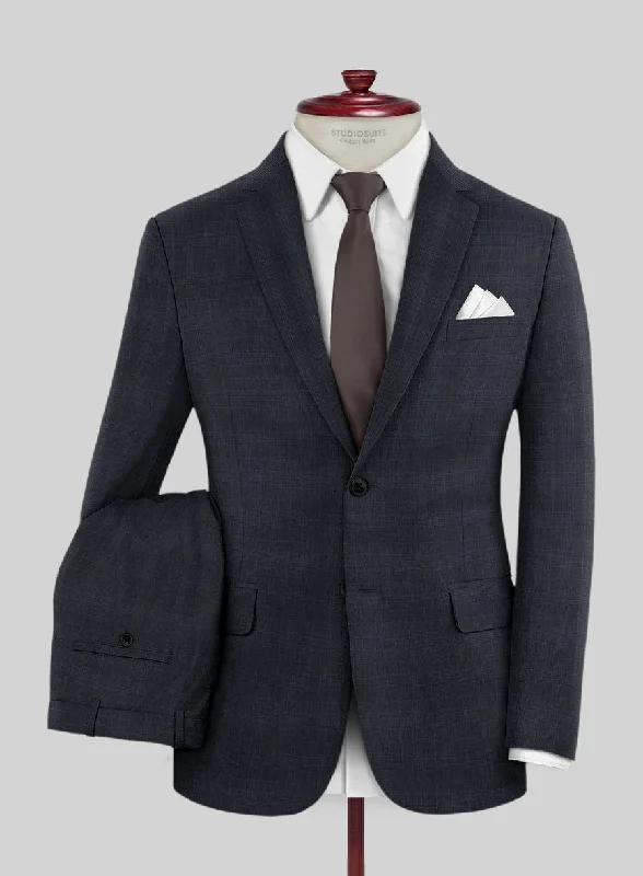 Modern T-shirts Lanificio Zegna Traveller Mence Blue Checks Wool Suit