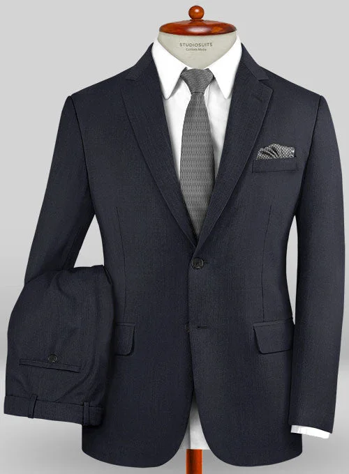 Casual Layers Caccioppoli Sun Dream Navy Blue Wool Silk Suit