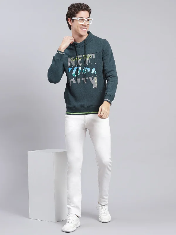 Classic Accessories Men Green Printed Cotton Blend Sweatshirt