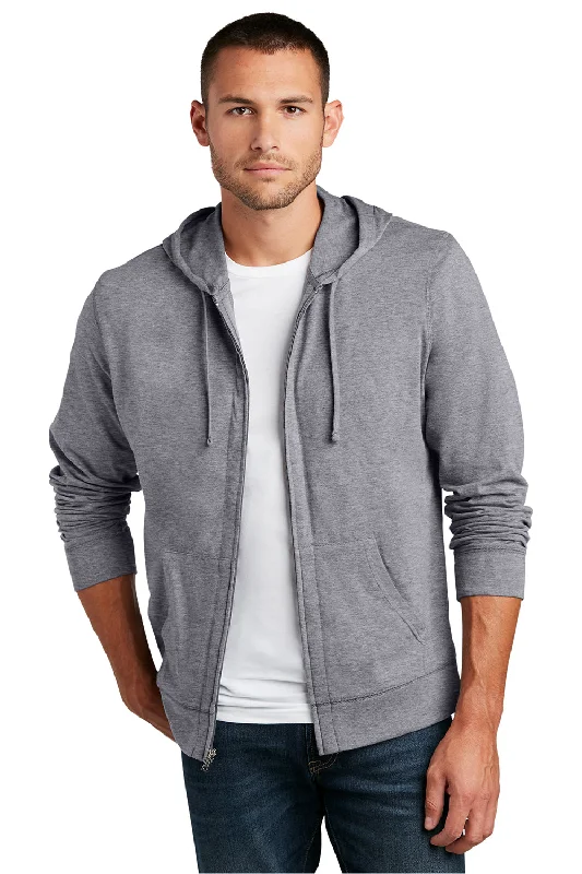 Smart Outerwear District Mens Full Zip Hooded Sweatshirt Hoodie w/ Pockets - Heather Dark Grey