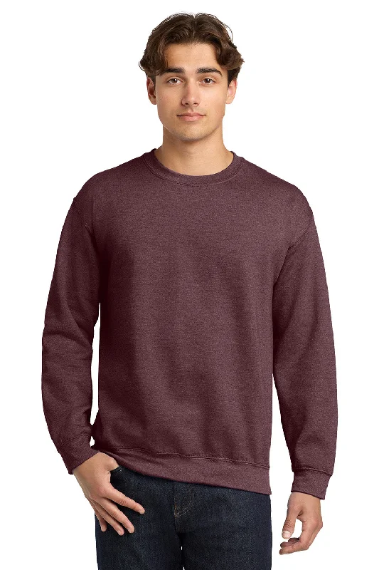 Comfortable Shirts Gildan Mens Pill Resistant Fleece Crewneck Sweatshirt - Heather Dark Maroon