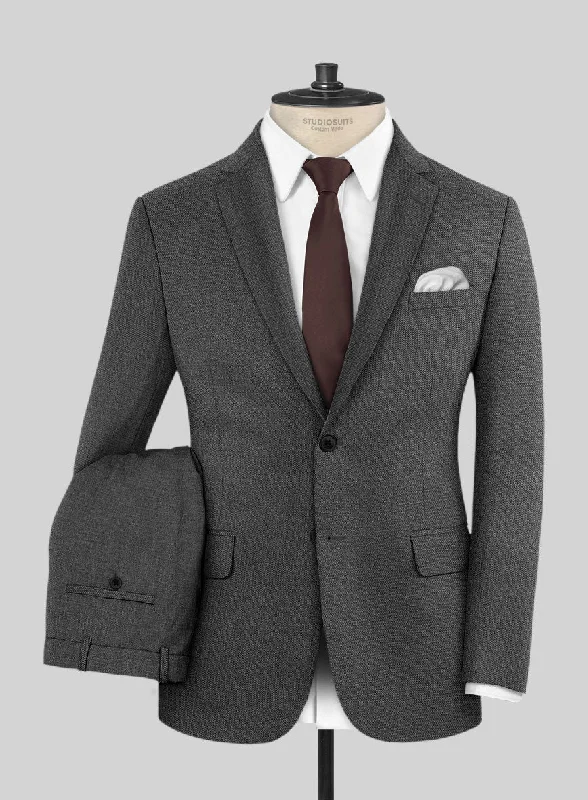 Modern Hoodies Scabal Tierra Twill Gray Wool Suit