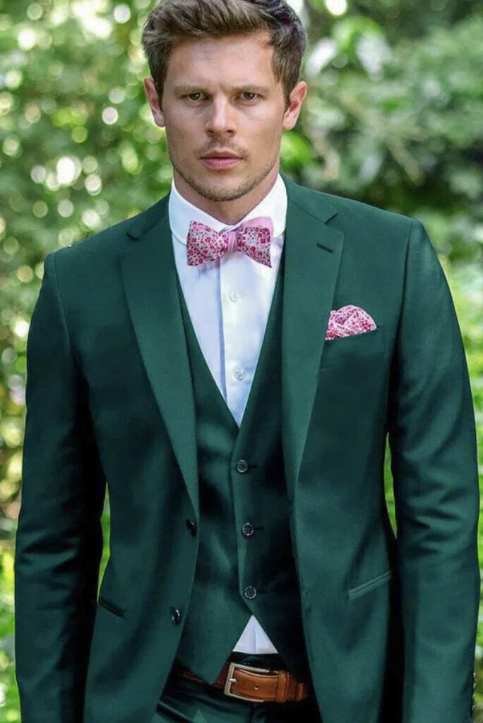 Active Tops Man Three Piece Suit Teal Green Formal Elegant Fashion Suit Wedding Suit Dinner Suit bespoke suits