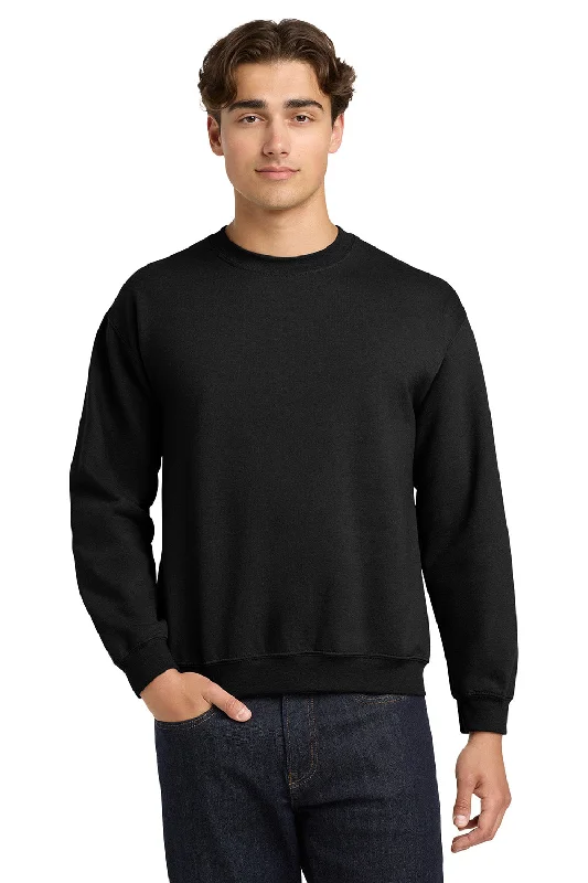 Simple Jeans Gildan Mens Pill Resistant Fleece Crewneck Sweatshirt - Black