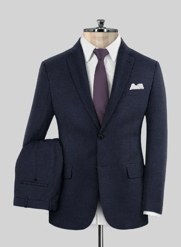 Versatile Tops Scabal Londoner Mirage Blue Wool Suit