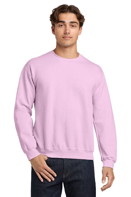 Stylish Outerwear Gildan Mens Pill Resistant Fleece Crewneck Sweatshirt - Light Pink