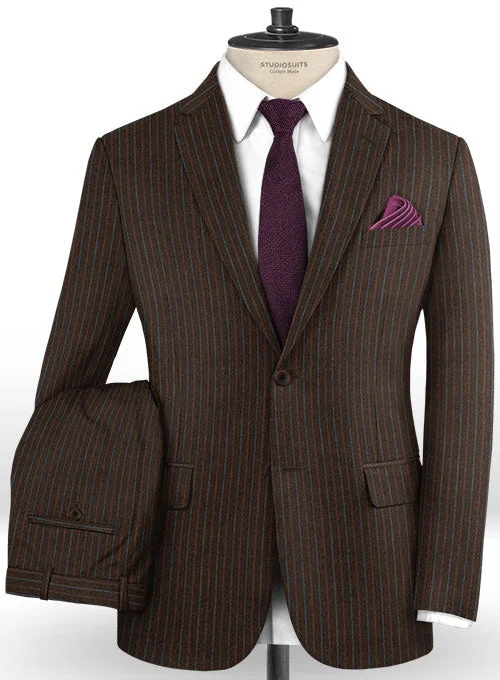 Simple Jeans Caccioppoli Dapper Dandy Pinoza Brown Wool Suit