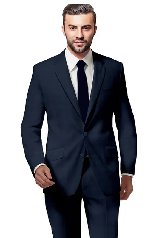 Comfortable Shirts Navy Check Suit