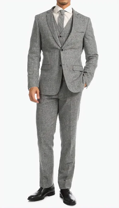 Cool Sweatshirts Vintage Tweed 3 Piece Suit Grey