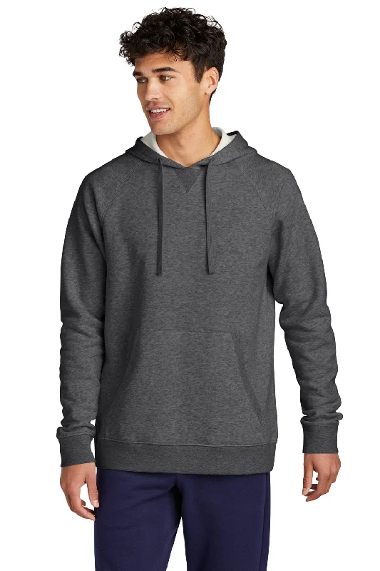 Casual Sneakers Sport-Tek Mens Drive Fleece Hooded Sweatshirt Hoodie w/ Pouch Pocket - Heather Graphite Grey