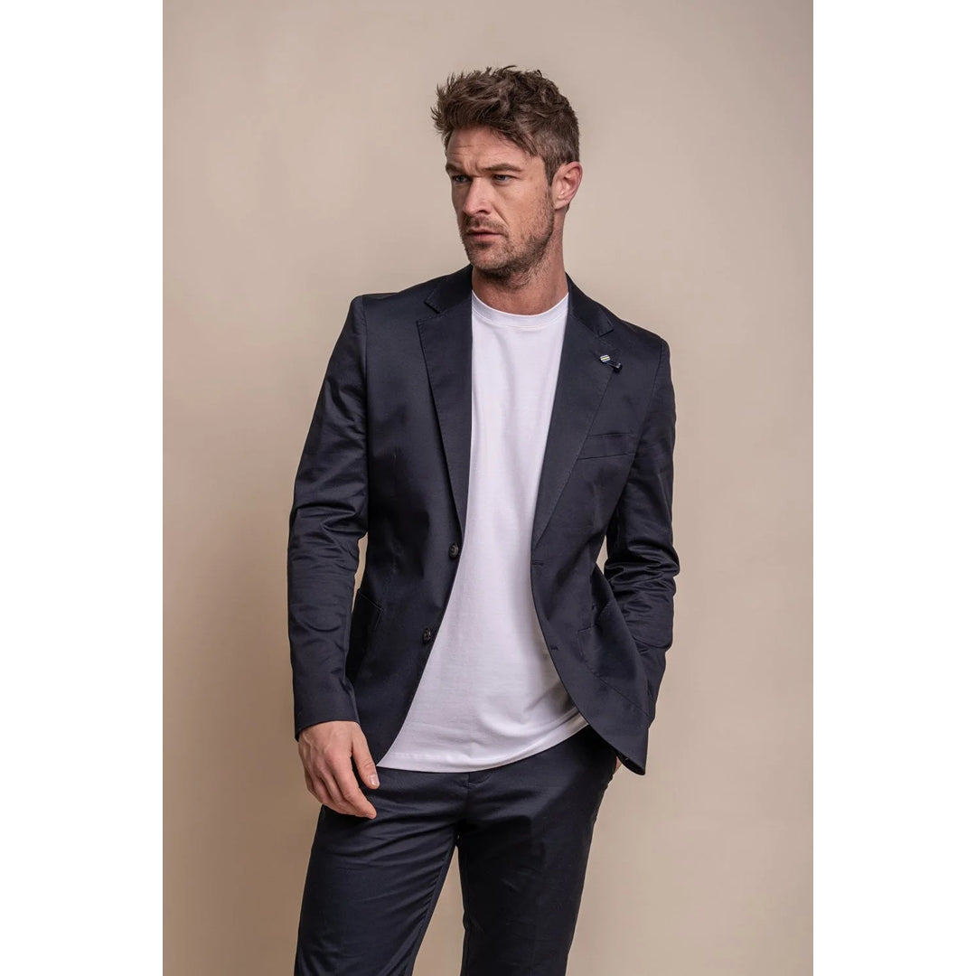 Mario - Men's Classic Summer Navy Blazer