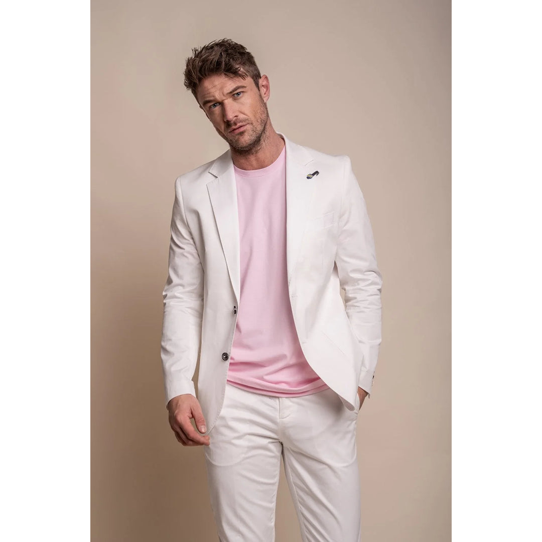 Mario - Men's Smart Summer Cream Blazer