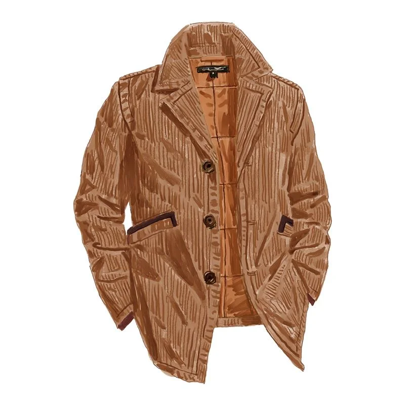 Quilted Corduroy Overcoat