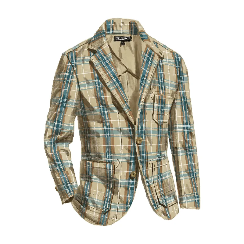 Rugged Madras Blazer