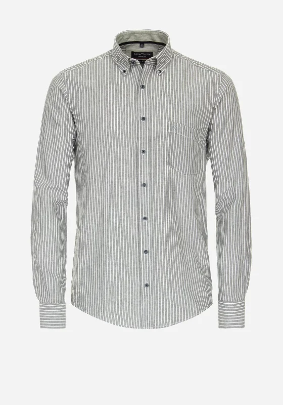 Casa Moda Stripe Shirt, Green