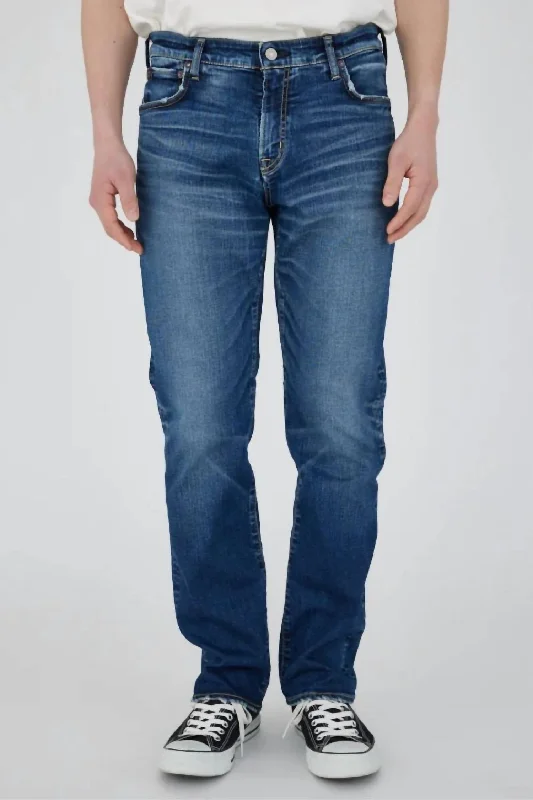 Chareston Slim Straight Jeans In Dark Blue