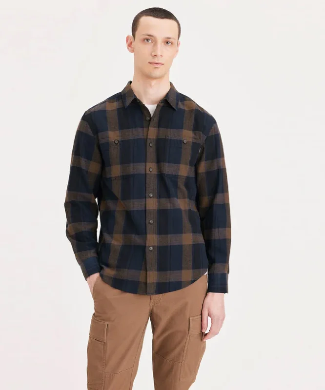 Dockers Men's Flannel Shirt - Navy Plaid