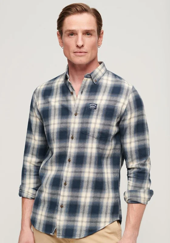 Superdry Lumberjack Check Shirt, Cedar Navy