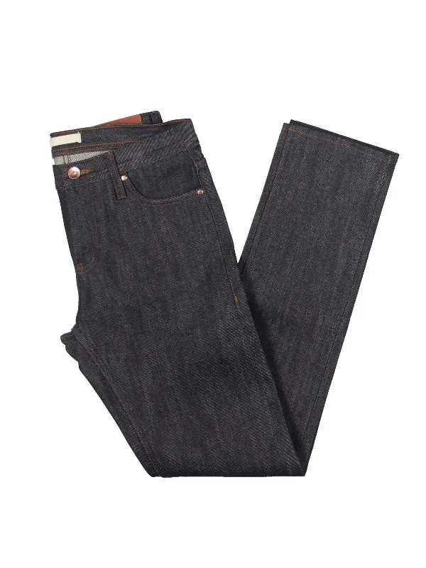 Mens Skinny Slim Fit Straight Leg Jeans