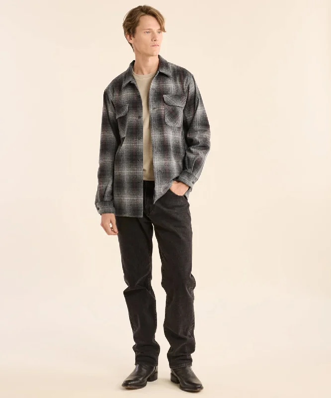 Pendleton Men's Wool Board Shirt - Grey Mix Multi Plaid