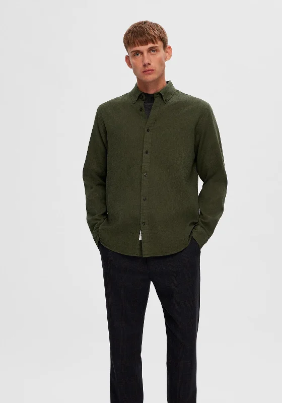 Selected Homme Robin Drake Shirt, Forest Night