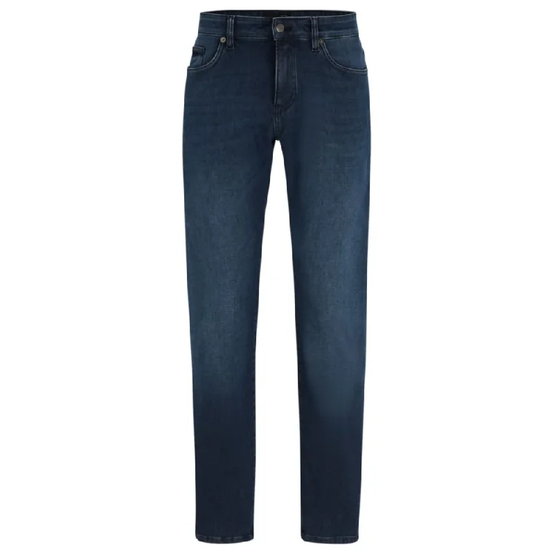 Slim-fit jeans in blue performance-stretch denim