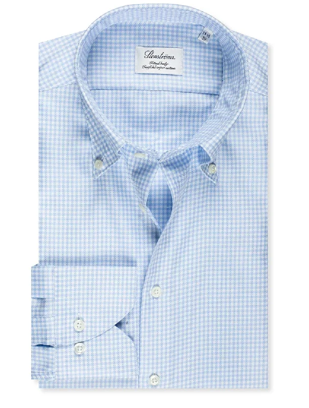 Gingham Fitted Shirt Blue