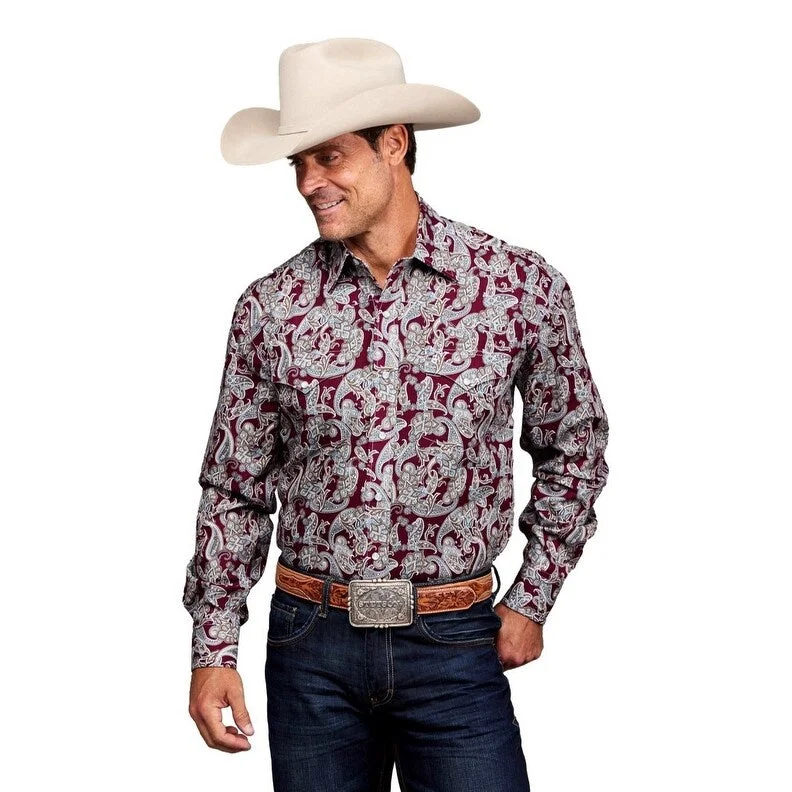 Stetson Western Shirt Mens Long Sleeve Paisley 11-001-0425-5026 WI