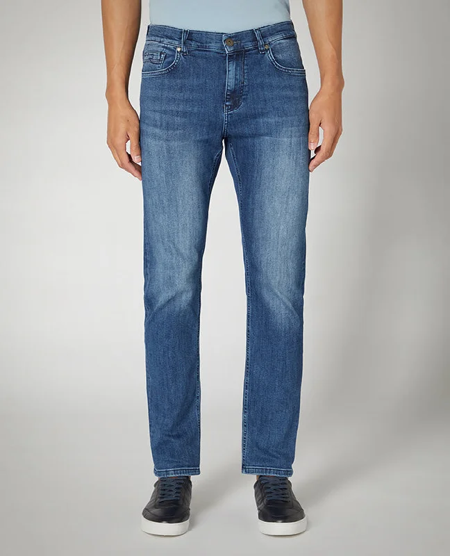 Straight Leg Cotton Power Stretch Jeans