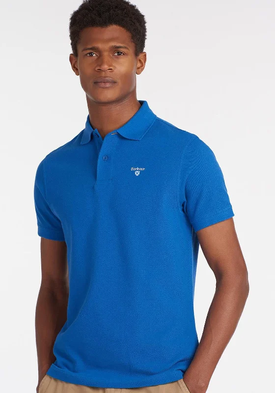 Barbour Sports Polo Shirt, Sports Blue