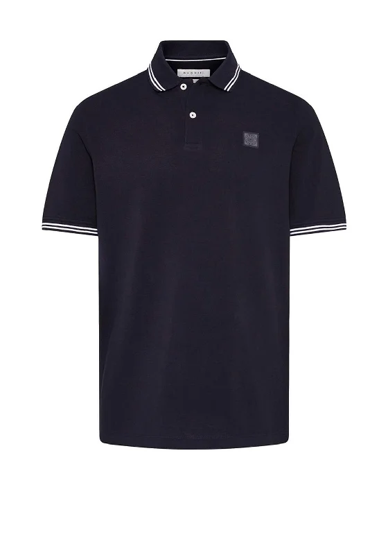 Bugatti Stripe Contrast Polo Shirt, Navy