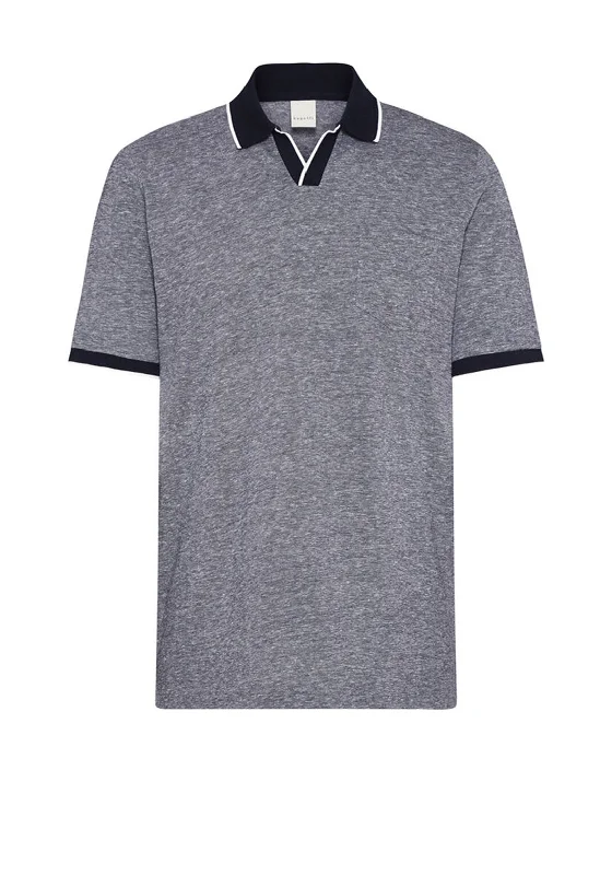 Bugatti Contrast Collar Polo Shirt, Navy