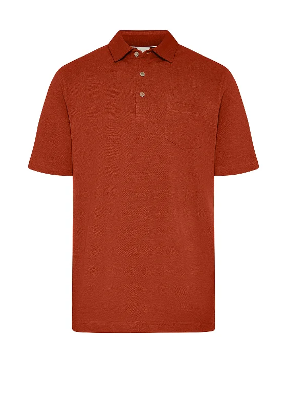 Bugatti Pocket Polo Shirt, Burnt Orange