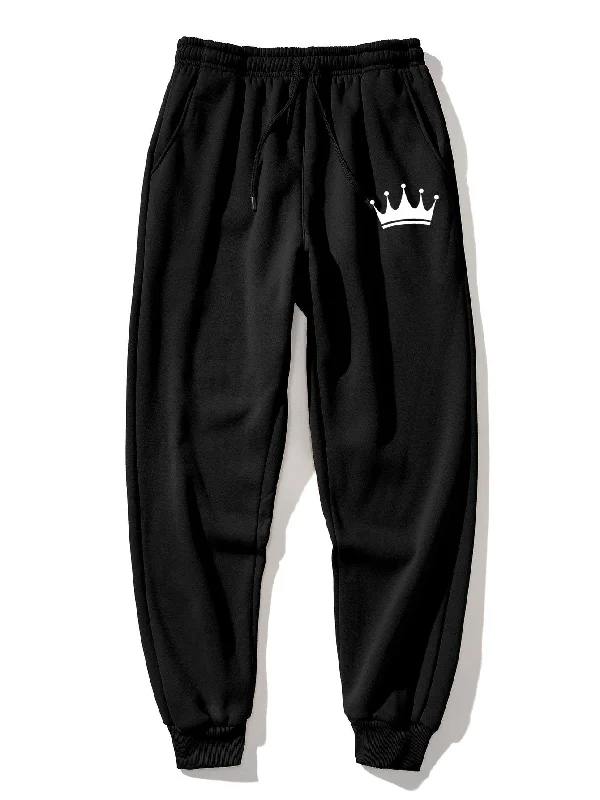 Crown Print Jogger Pants