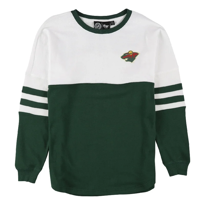 G-III Sports Womens Minnesota Wild Sweatshirt, Green, Medium