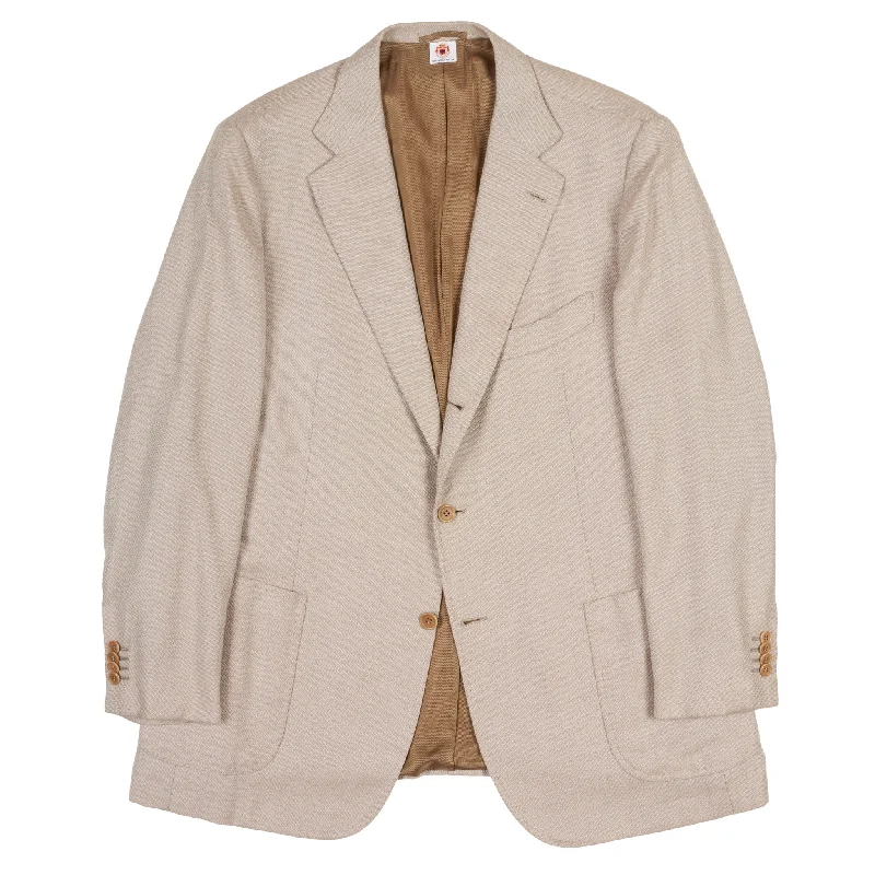 LUIGI BORRELLI Napoli Beige Cashmere Jacket EU 58 US 48