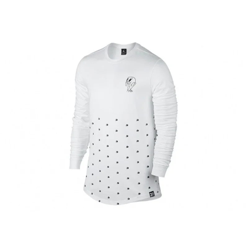 Nike Air Jordan 11 Long Sleeve White/Black  819121-100 Men's