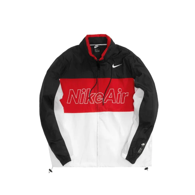 Nike NSW Hooded Woven Jacket Black/University Red-White  CJ4856-011 Men's